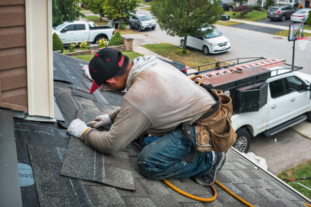 Professional Roof Replacement technician working in Glidden, TX